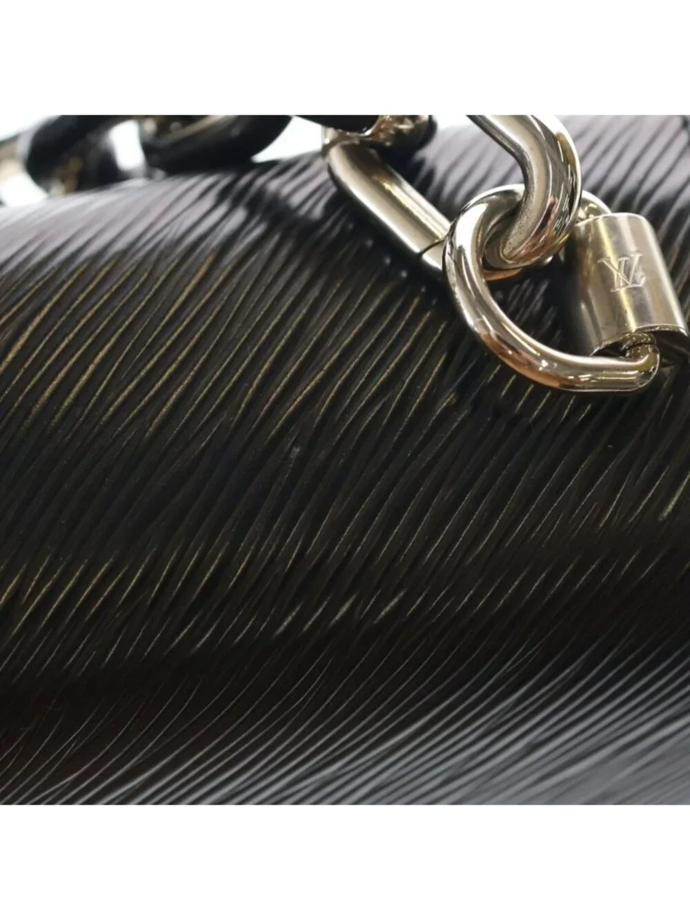 Louis Vuitton Epi Infinity Dot LV Yk Twist MM Leather Silver 2-Way Shoulder
